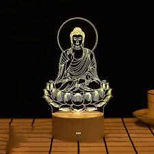 Buddha Shine Table Altar Zen Table Light Electric 3 Colors Changing Night Lamp picture