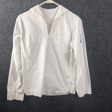 Vintage 1960s USN Navy White Cotton Sailor Top Vietnam Era Stenciled Uniform picture