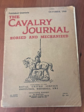 FREE SHIP October 1940 The Cavalry Journal Horses and Mechanized Royal United picture