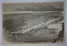 1866 Foote's Gun Boats Ascending to Attack Fort Henry (Civil War) Engraving picture
