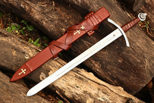 Faithkeeper Knights Templar Sword-Handmade Medieval Crusader Replica-Collectible picture