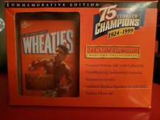1999 Wheaties 75 Years of Champions Muhammad Ali 24K Gold Mini Box NIB USA  picture