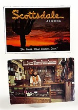 Vintage Scottsdale Arizona Postcard Lot Sunset Silver Bar Jail Jewelry Store  picture