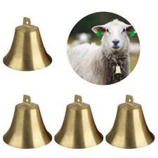 4X Brass Copper Bells Cow Horse Sheep Dog Animal Grazing Super Loud Farm  picture