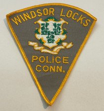 Vintage Windsor Locks Connecticut Gray Police Patch Unused picture