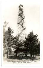 Postcard RPPC Forestry Lookout Tower Itasca State Park Minnesota picture