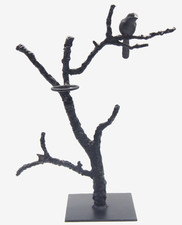 Global Views Cast Iron Bird On Branch Sculpture 17