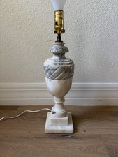 Vintage Carved Alabaster Urn Table Lamp 18