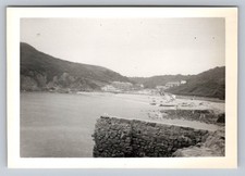 Coastal Landscape 1950s Snapshot Photograph Greve de Lecq Beach Hills picture