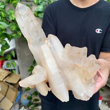 4.7lb Large Natural White Clear Quartz Crystal Cluster Raw Healing Specimen picture