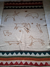 Faribault Woolen Story Tellers Woven Bullafo Blanket, 79 X 46