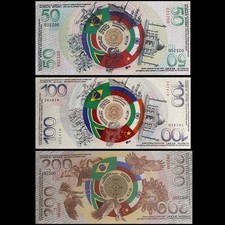 BRICS Summit Set 3pcs 50 100 200 Advertised Global Notes UNC picture