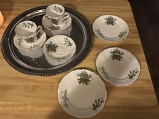 Vintage Adderley Bone China Scottish Clan Cameron Tartan Teacups & Plates Lot picture