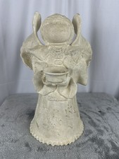 1988 Vintage UDC Angel Holding Bird Taper Candle Holder 12 Inch picture