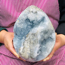 5300g Natural Blue Celestite Geode Crystal Quartz Rock Specimen HH147 picture