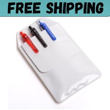 5 PCS White Pocket Protector for Pen Leaks - Heavy Duty Pen Holder Pouch picture