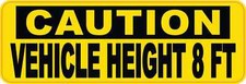 StickerTalk Vehicle Height 8 Feet Decal Vinyl Sticker, 6 inches x 2 inches picture