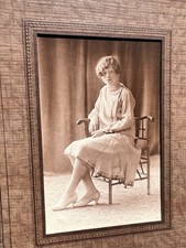 Antique 1920s Flapper Era Studio Portrait Young Woman Glasses Rembrandt Studio picture