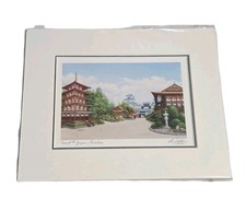 Disney Vacation Memories EPCOT Japan Pavilion Signed By Larry Dotson Print 2007 picture