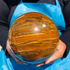 8.6LB Natural Rare Tiger Eye Crystal Ball Sphere Healing Gemstone Minerals picture