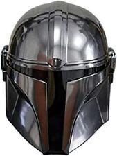 Mild Steel Mandalorian Helmet Medieval Helmet for Halloween Costume Theater Role picture