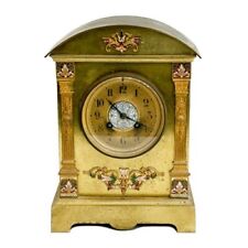 Samuel Marti French Gilt Bronze and Champleve Enamel Mantle Clock circa 1910 picture