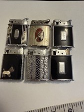 Vintage Art Deco Trig-A-Lite Black Enamel Evans Lighter Parts Lot picture