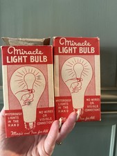 Pair Of Vintage Rare Miracle LightBulb Magic Tricks Work Boxes Tested Work  picture