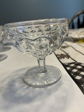 Vtg Fostoria American Cubist Footed Dessert Sherbert Glasses 3.5” - 12pc picture