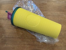 Starbucks Hawaii Pineapple Yellow Studded Tumbler 24 Oz Textured Cold Cup picture