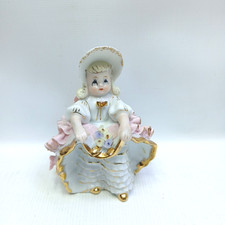 Vintage 1950s Geo Z LEFTON'S Porcelain Bloomer Girl KW 1698 Figurine 4