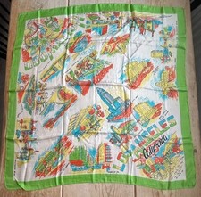 Vintage Los Angeles Hollywood Scarf with Historic locations Translucent 33