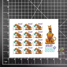 SHEET OF 12 FIRST CLASS LETTER STAMPS SCOOBY DOO WATERING FLOWERS 2018 picture