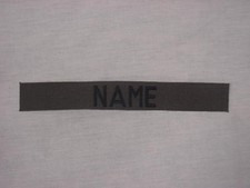 CUSTOM EMBROIDERED OD GREEN NAME TAPE, NEW, SEW ON* picture
