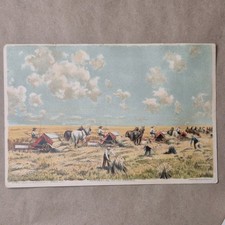 Victorian Trade Card 1893 Quaker Oats World Fair Harvesting The Prairie picture