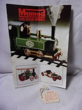 Mamod Steam Engine Model Vintage Advertising Product Brochure & Oil Tag  picture