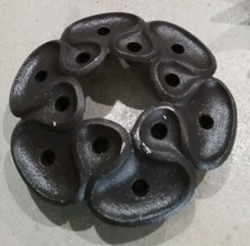 DENMARK JENS QUISTGAARD DANSK Cast Iron Lotus MCM CANDLE HOLDER 1964 VINTAGE picture