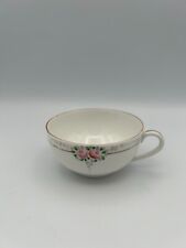 Meito China Handpainted White Tea cup w/ handle Floral Pattern Gold Trim Japan picture
