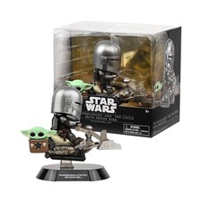 YuMe Star Wars The Mandalorian and Grogu with Swoop Bike Cosbaby Bobble-Head picture