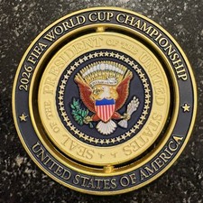 EXTREMELY RARE Rotating 2026 FIFA World Cup USA Presidential Challenge Coin picture