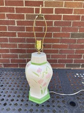 Vintage Holland Mold Co Hand Painted Ceramic Table Lamp 24