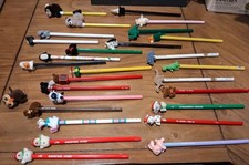 Vtg 80s 90s Novelty Pen Pencil Topper Lot Russ WT D56 Dinosaur Owl Raccoon  picture