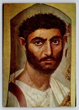 Vintage Fayum Mummy Portrait Postcard - Lehnert & Landrock Egypt Art picture