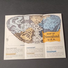 Vtg 1965 Welcome to Disneyland Foldout Park Flyer Map Information Tencennial PA picture
