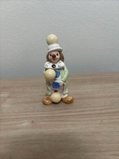 Clown Ceramic Glass Vintage 1984 Figurine Enesco Brand picture