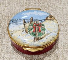 Crummles Enamel Pill Box for Anderson's Nantucket - Nantucket Christmas - Lim Ed picture