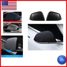 YJMOTOR Side Mirror Covers for Tesla Model 3 2017-2024 2Pcs Matte Black Left picture