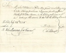 U.S. Constitution Framer, Continental Army Major Sign Express Rider Pay Order picture