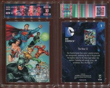 2012 CRYPTOZOIC THE NEW 52 COVER CARD #1 HGS GEM MINT 10 BATMAN, SUPERMAN picture