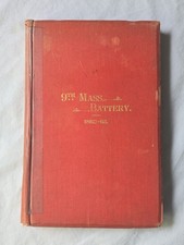1888 antique CIVIL WAR 9th MASSACHUSETTS BATTERY history artillery roster book picture